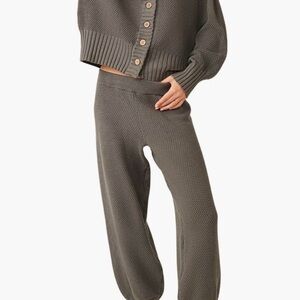 Cozy Gray Knit Set